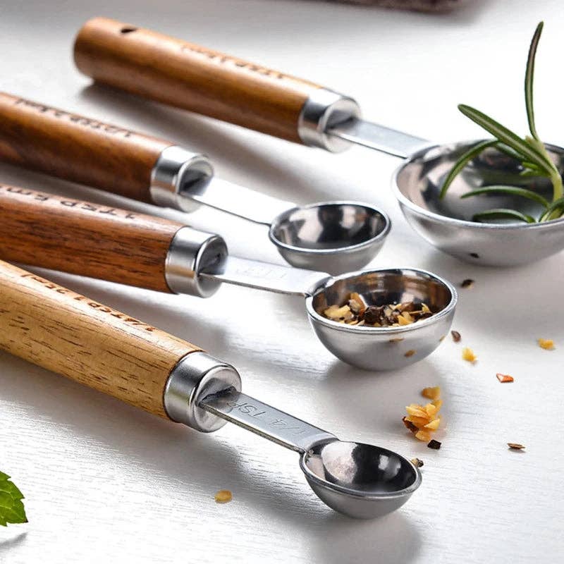 4-Piece Stainless Steel Measuring Spoon Set