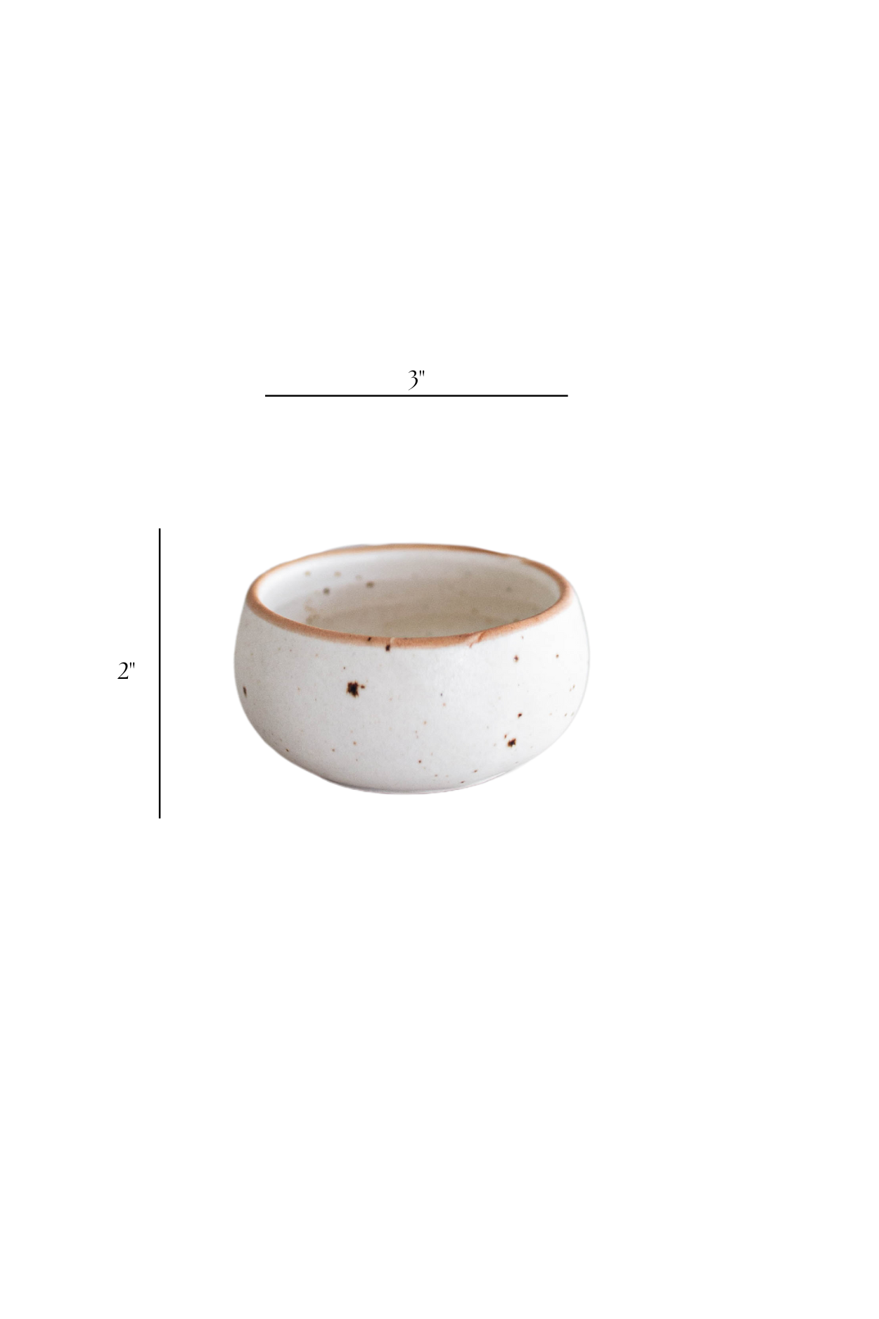 White Speckled Ceramic Dip Bowl