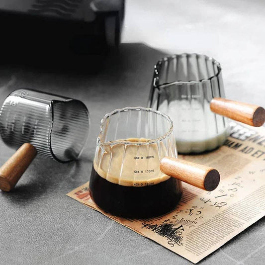 Glass Measuring Pitcher with Wooden Handle