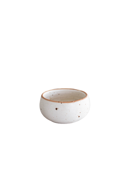 White Speckled Ceramic Dip Bowl
