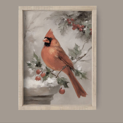 Vintage Winter Cardinal
