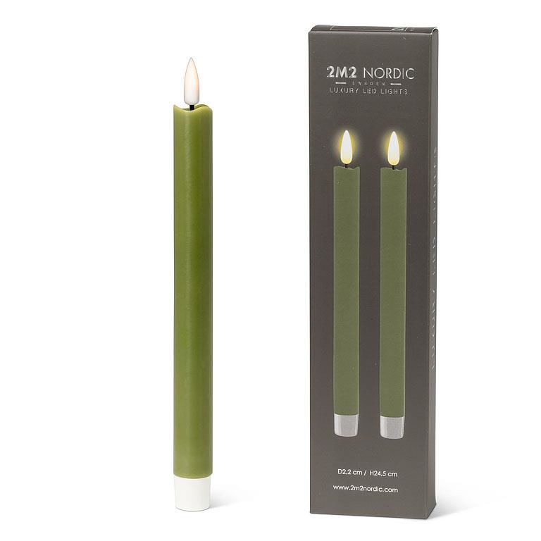 Luxlite Green LED Tapper Candle