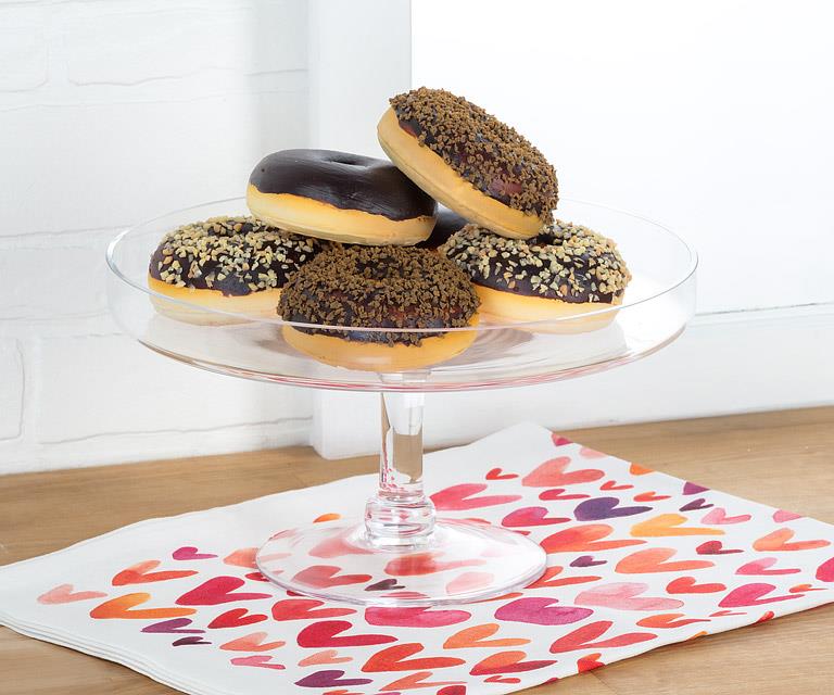 Pedestal Cake Plate with Rim