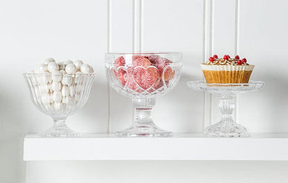 Flared Optic Pedestal Bowl – Small