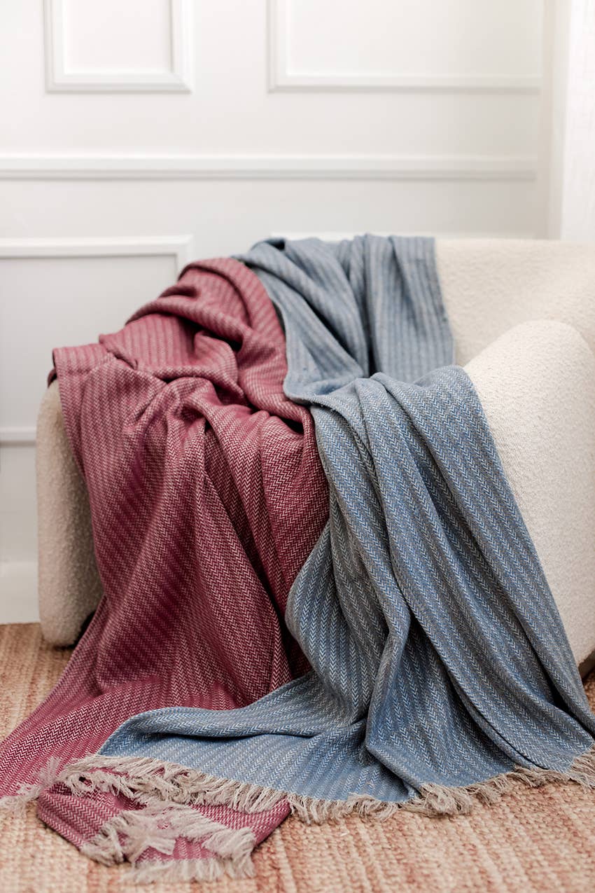 Hartford Herringbone Wool & Linen Throw