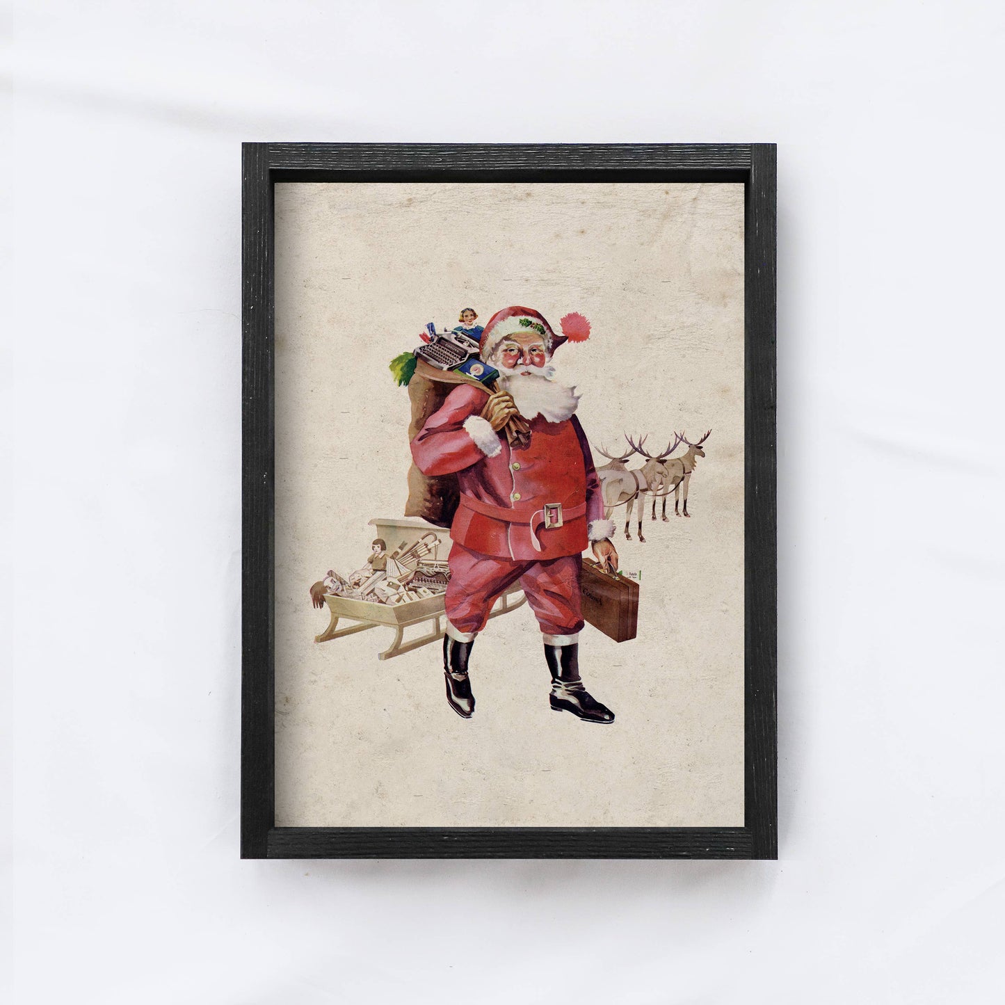 Vintage Santa Claus Print