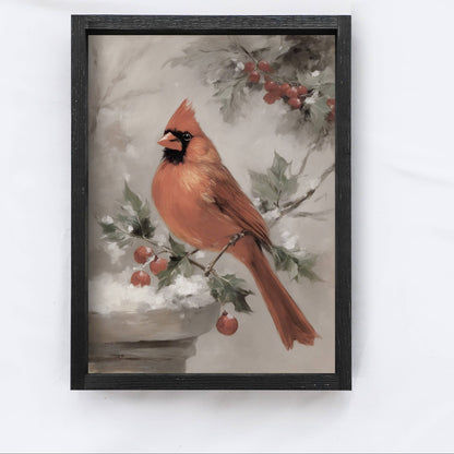 Vintage Winter Cardinal