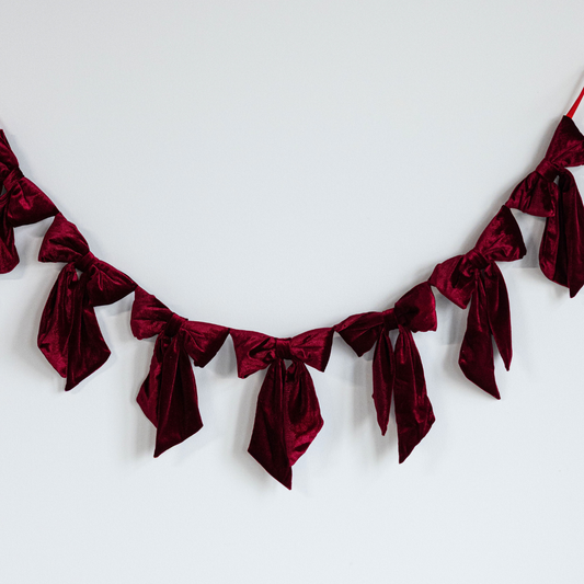 Red Velvet Bow Garland