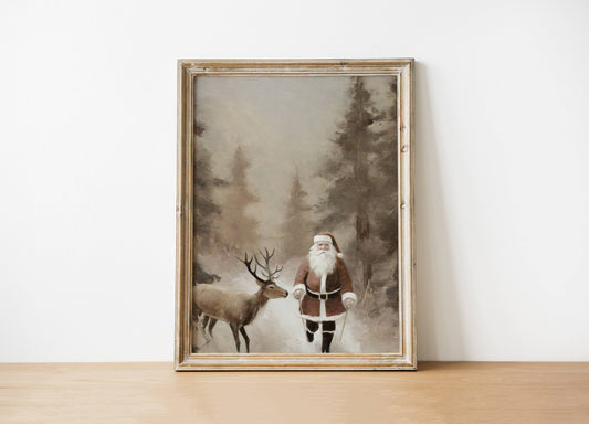 Vintage Santa Art Print