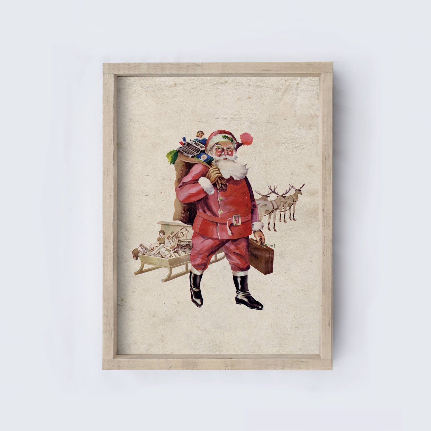 Vintage Santa Claus Print