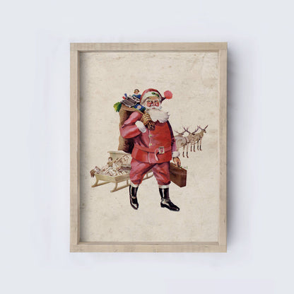 Vintage Santa Claus Print