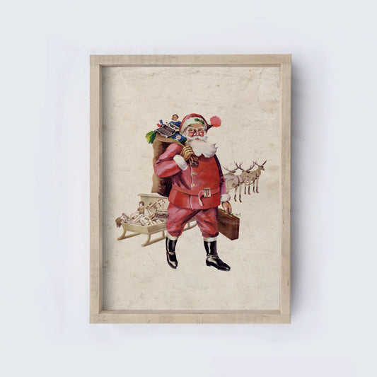 Vintage Santa Claus Print